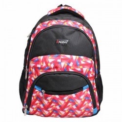 Aqsa ASB48 Designer School Bag (Black Pink)